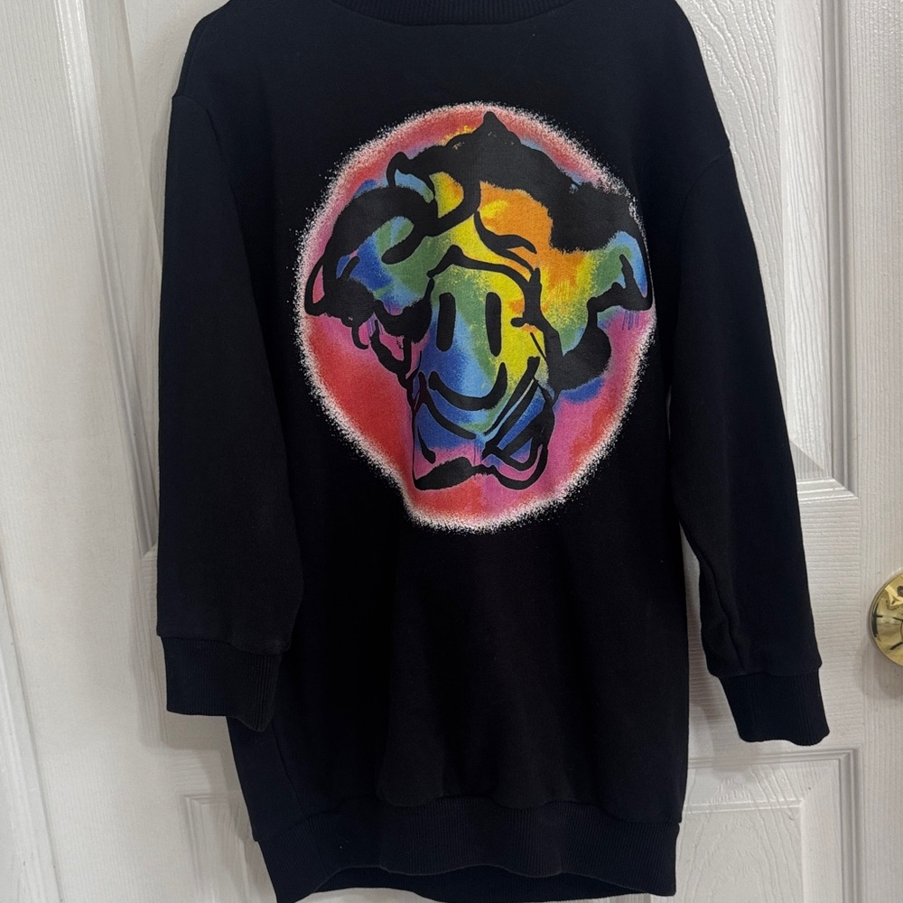 Versace Black Hoodie with White Logo